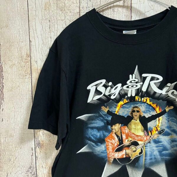 Big&Rich ツアーtシャツ Mサイズ ブラック 00s〜 anvil バンドTシャツ WORLDTOUR ビッグアンドリッチ
