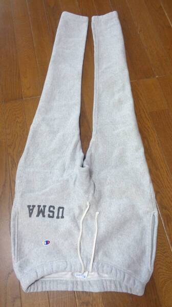 Lサイズ/BEAMSビームス×Championチャンピオン/別注コラボ/USMA/肉厚裏起毛/リバースウィーブ/トレーナー/スウェットパンツ/グレー