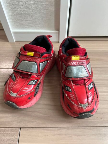 スニーカー 靴 赤 17cm