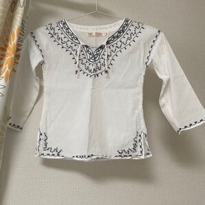 CFK(フランスの子供服ブランド) 刺繍入りカットソー コットンシャツ