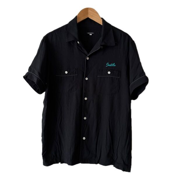 FREAK'S STORE メンズ ヴィンテージレーヨンボーリングシャツ USED M 黒白