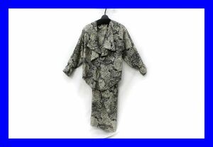 ●美品 チェリアン cherian 横浜服装 セットアップ 9号 トップス スカート 服上下 白黒 YOKOHAMA F4415
