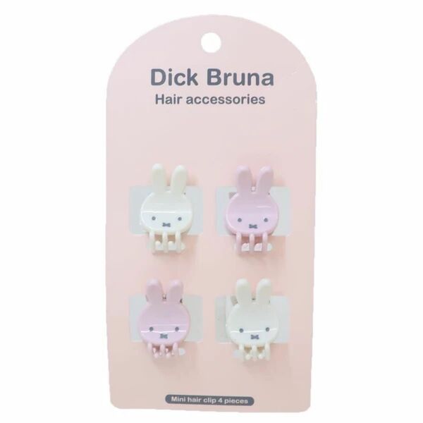 ヘアアクセサリー ミッフィー ミニクリップ4P【IVORY×PINK】