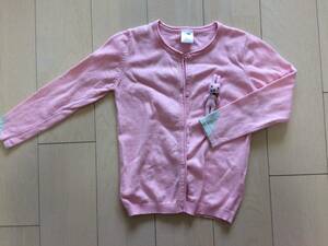  girl popular cardigan pink color soft toy brooch circle collar sleeve grey color scheme 140cm