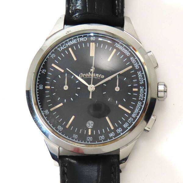 美品 稼働品 Orobianco TimeOra オロビアンコ タイムオラ クオーツ 腕時計 OR-0020 純正レザーベルト