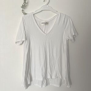 ナノユニバース ザファーストフロアー 半袖Tシャツ ホワイト フリーサイズ サラテロ生地