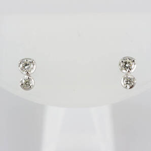 <4℃> K18WG ダイヤ ピアス D4P 【CSM4615】