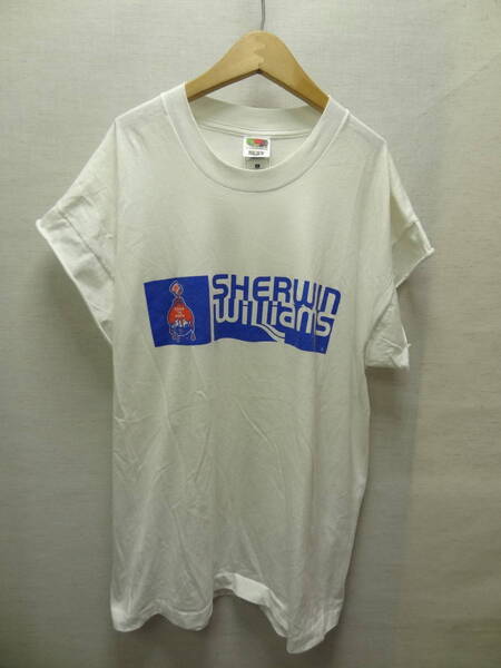 アメリカ USA 古着 90s シングルステッチ SHERWIN WILLIAMS シャーウイン・ウィリアムズ メンズ 半袖 カットオフプリントロゴTシャツ XL