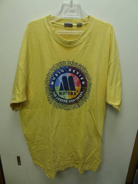 全国送料無料 アメリカ USA古着 80-90年代 モータウン MOTOWN メンズ 半袖 ロゴプリント Tシャツ XLサイズ
