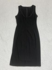 DONNA KARAN COLLECTION ブラックワンピースドレス size JPN9 IT40 FR38 ダナキャラン コレクション 黒