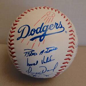 【USA発送★LA Dodgers★ロサンゼルス・ドジャーズ】野球ボール★1995年チームサイン(ラソーダ監督)★Target★公式★メジャーリーグMLB