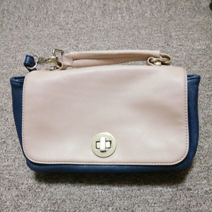 *[ secondhand goods ]MERCURYDUO( Mercury Duo ) shoulder bag ivory, navy lady's ( for women )