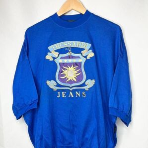 レア美品★ TRUSSARDI トラサルディ ビッグ Tシャツ 半袖 コットン 綿 ブルー 青 メンズ ビッグシルエット