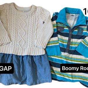 GAP 綿ニットワンピース /Boomy Roomyカジュアルワンピース 長袖 100cm