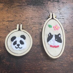 刺繍枠のインテリア ハンドメイド