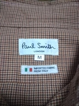 ポールスミス Paul Smith LONDON 長袖シャツ 千鳥格子柄 ブラウン M 良品 ※検索/ ドレスシャツ チェック ワイシャツ レターパック370円_画像2