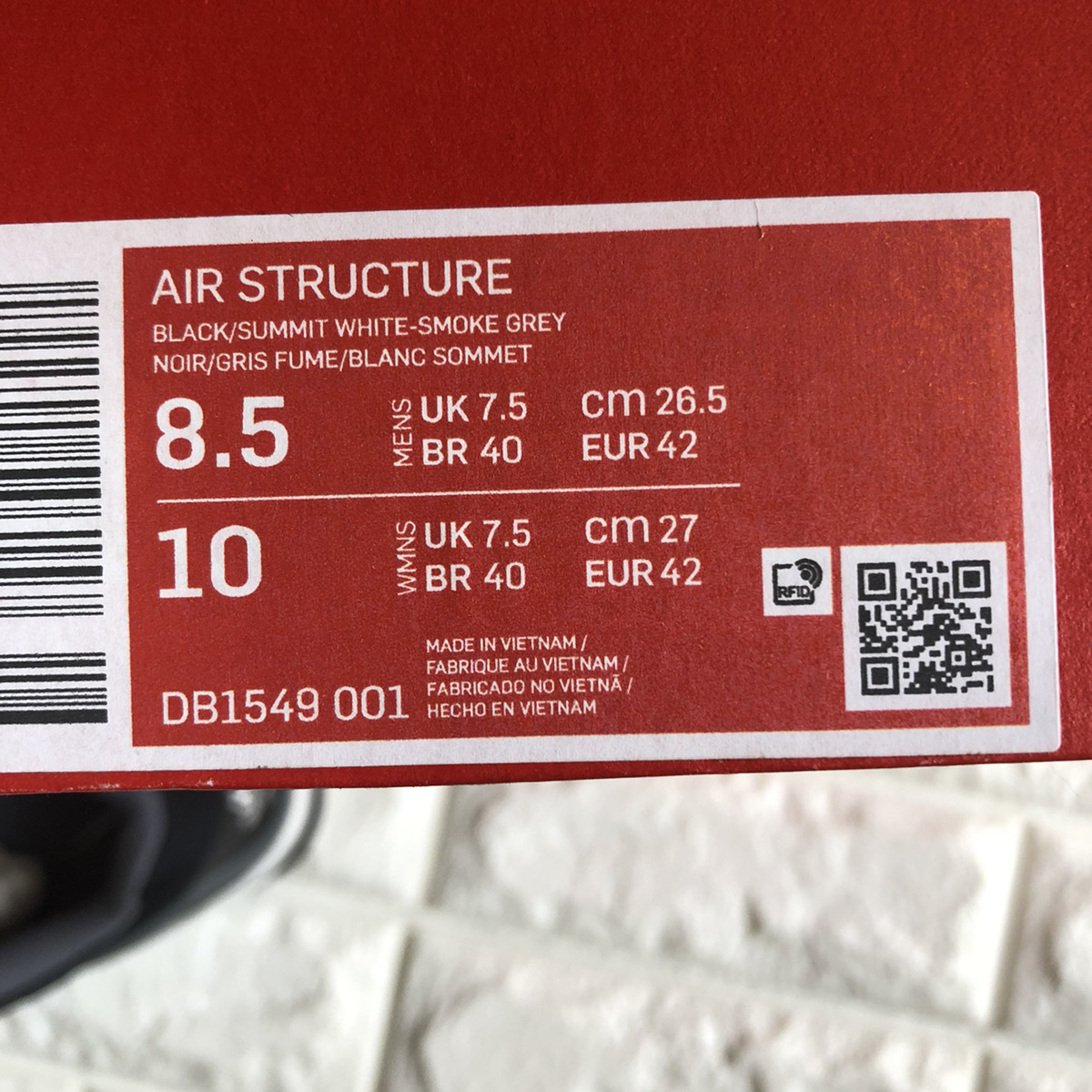 Nike ナイキ エアストラクチャー ブラック/サミットホワイト-スモークグレー (DB1549 001)/(US)8.5 Nike ナイキ エアストラクチャー ブラック/サミットホワイト-スモークグレー (DB1549 001)/(US)8.5