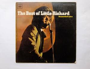 LPレコ－ド１枚。The　Best　of　Little　Richard。リトルリチャ－ド。Recorded　Live。ライブ。歌詞カード有り。CBS