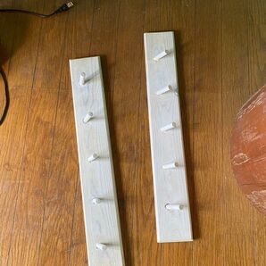 約65㎝ 2つセット 壁つけ木製ハンガー ハンドメイド