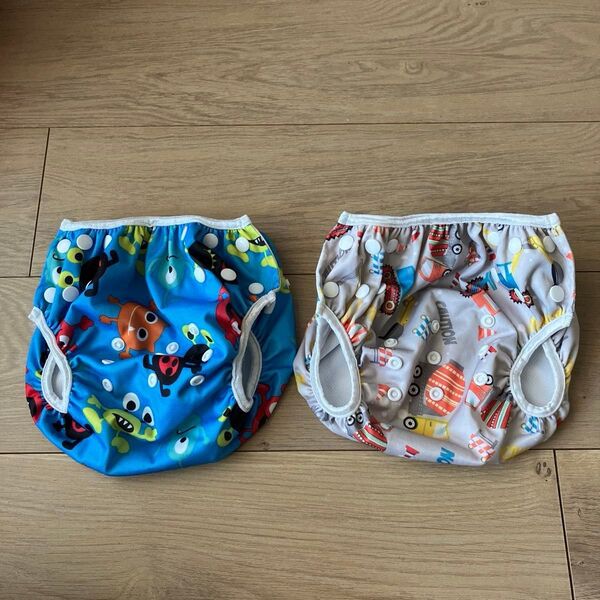Teamoy 水遊びパンツ 2枚 (0〜3歳用)サイズ調整可能 水着 おむつカバー