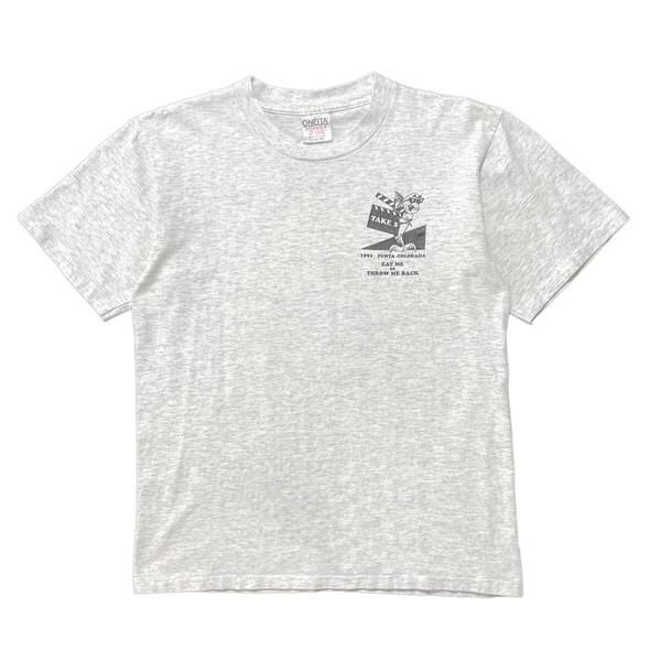 90S USA製 古着 FISH-O-RAMA フィッシュ・オ・ラマ フィッシング イベント プリント Tシャツ メンズL シングルステッチ BA3071