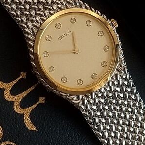 セイコー クレドール 美品 13Pダイヤ 18KTゴールド レディースクォーツ