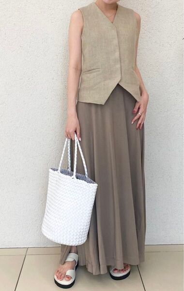 ★新品★Plage★bare drape スカート★ベージュ★38★