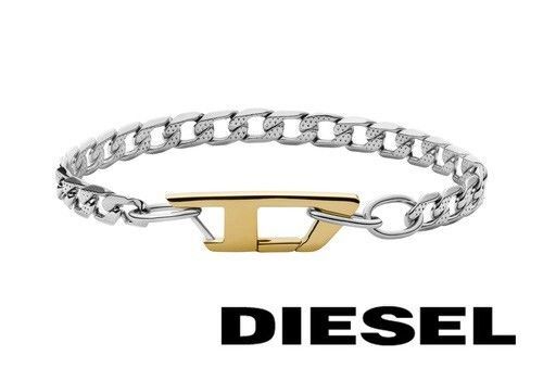 DIESEL ディーゼル ブレスレット ステンレス DX1338040 メンズ シルバー ゴールド