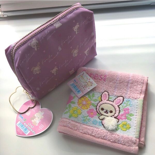 新品未使用 リラックマ コリラックマ うさぎ ポーチ ミニタオル