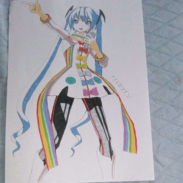 初音ミク ナナイロライン イラスト ツインテール 女の子