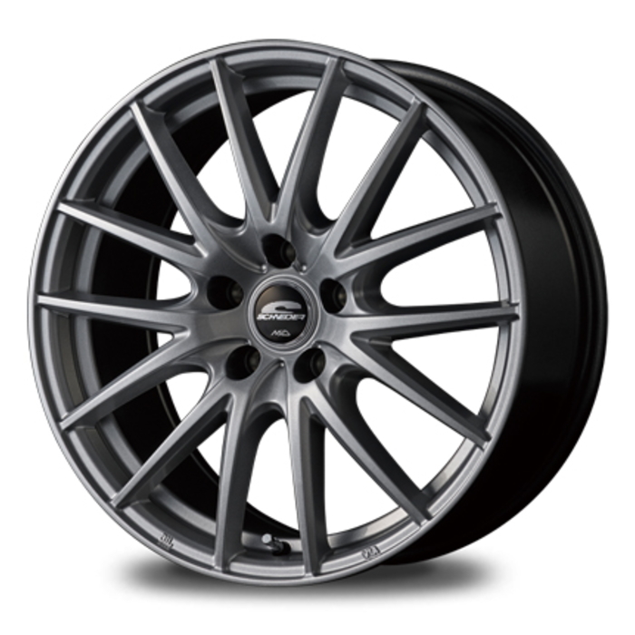 業販 YOKOHAMA ADVAN FLEVA V701 195/45R16 SCHNEIDER SQ27 メタリックシルバー 16インチ 6.5J+47 5H-100 4本