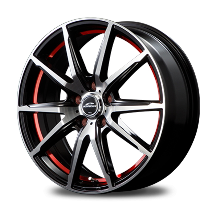 業販 YOKOHAMA ADVAN APEX V601 235/40R18 SCHNEIDER RX-02 ブラック/レッド 18インチ 7J+48 5H-114.3 4本