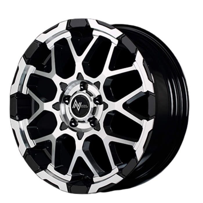 業販 YOKOHAMA ADVAN NEOVA AD09 245/45R18 NITRO POWER M28 BULLET ブラック/ミラーカット 18インチ 7J+35 5H-114.3 4本