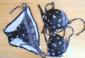 [ new goods ] special price lady's bikini 9M size black made in Japan swimsuit 