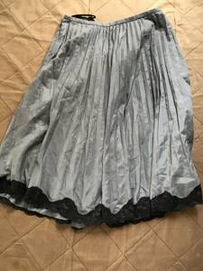  size waist 67 gray . race attaching pleated skirt 