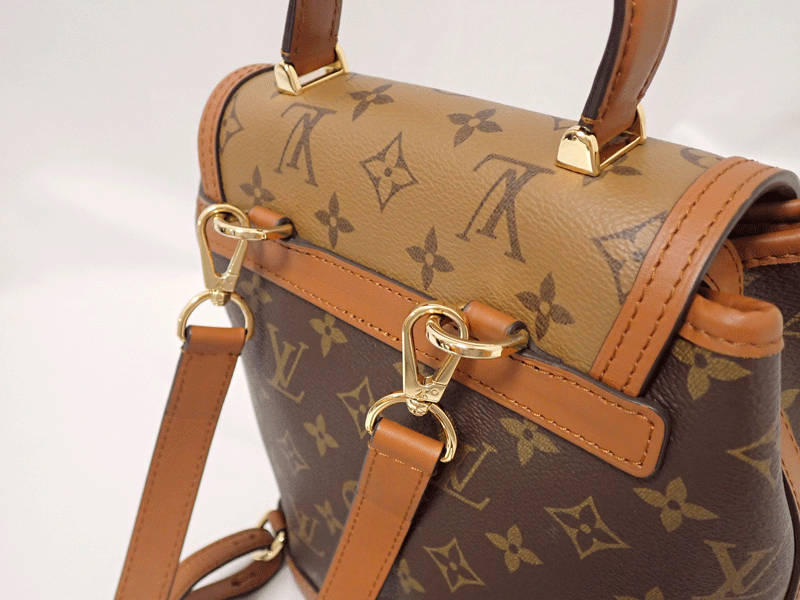 LOUIS VUITTON ルイヴィトン モノグラムリバース ドーフィーヌ バックパック ブラウン M45142 モノグラムキャンバス リュック