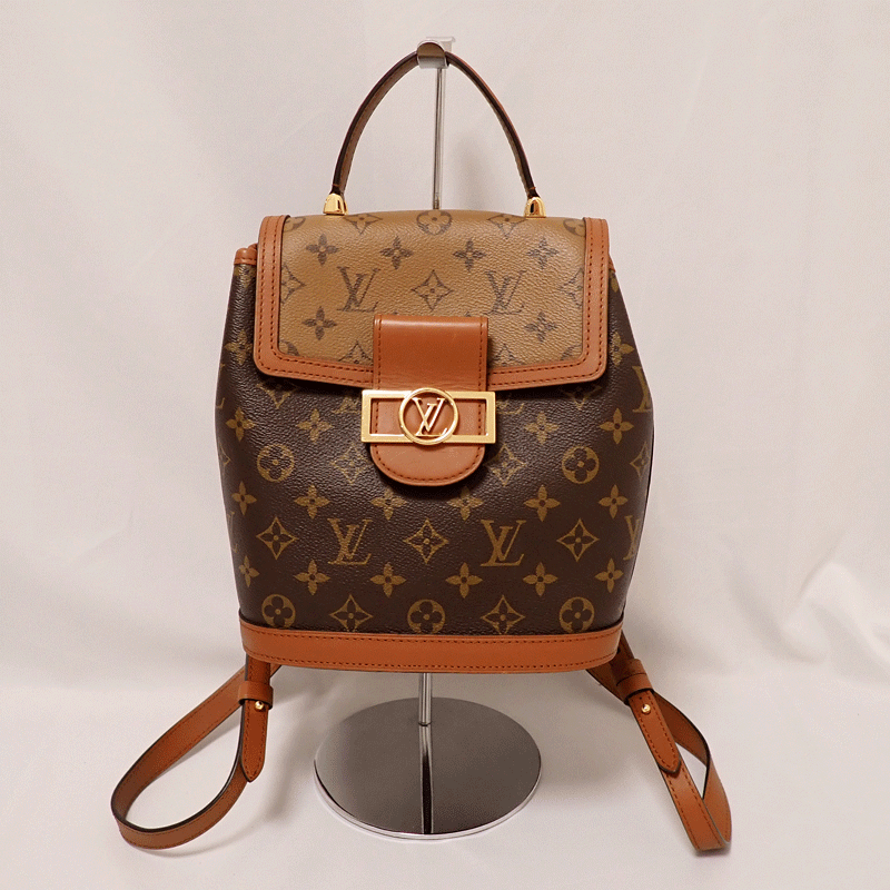 LOUIS VUITTON ルイヴィトン モノグラムリバース ドーフィーヌ バックパック ブラウン M45142 モノグラムキャンバス リュック