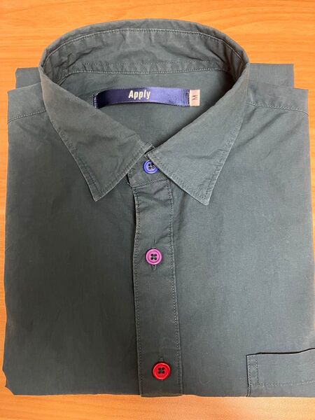 【古着】長袖シャツ Mサイズ Apply メンズ 紳士