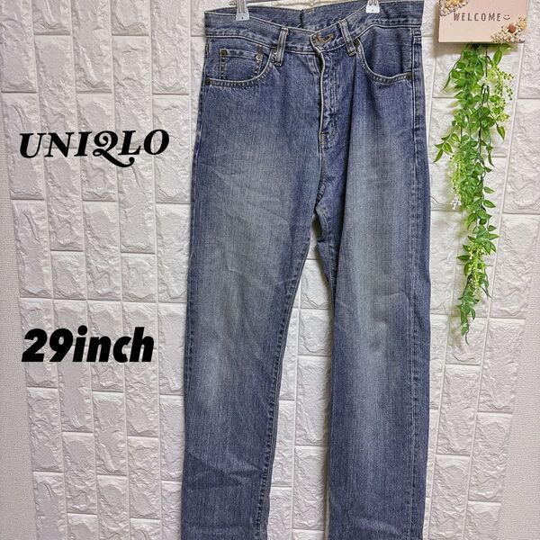 UNIQLO ユニクロ 29inch Lデニム パンツ メンズ ブルー ジーンズ