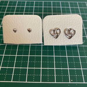 ②ピアス ハート 2点セット