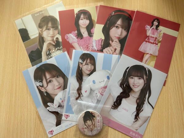 イコラブ 大谷映美里 音嶋莉沙 缶バッジ 生写真 ポストカード グッズセット
