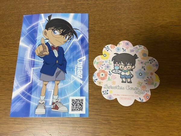 【未使用】名探偵コナン コナンストア ポストカード コナンカフェ 2024 コースター 江戸川コナン