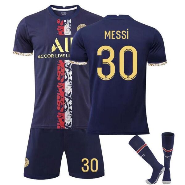 パリ サンジェルマンメッシメンズ 子供サッカーユニフォーム セット メッシ背番号30 キッズ 上下セット ユニフォームソックス付き