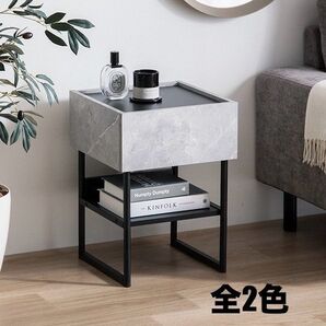 【新品 送料無料】 サイドテーブル 引き出し付き 幅35cm ナイトテーブル ミニテーブル サイドチェスト リビング収納 本棚 机