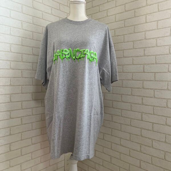 バレンシアガ BALENCIAGA 本物 スライム ロゴ Tシャツ 試着程度