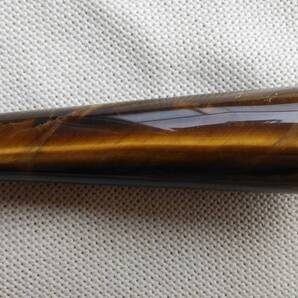 マッサージスティック タイガーアイ 長さ117㎜ 太い部分の径28㎜ ※この太さが使いやすいです!重さ107g 天然石 ヒーリング