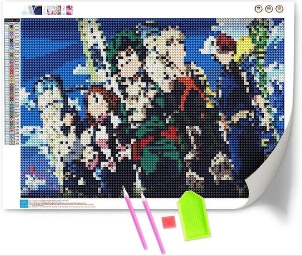 【未使用】俺のヒーローアカデミア ダイヤモンド絵画 ダイヤモンドアート 45x35cm