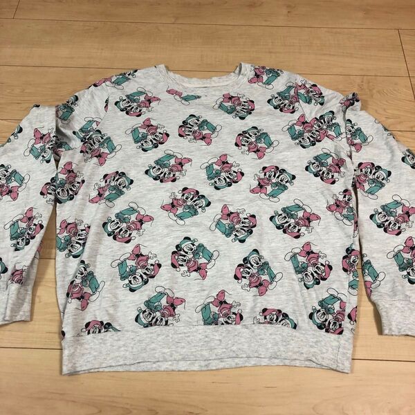 ディズニー スウェット トレーナー 長袖Tシャツ ミッキーマウス