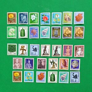 厳選!極上美品/花・貝・文化財/コイル6種込/33種/完品/1980~89年/全品ヒンジ無/シワ無/シミ無/裏糊艶完璧/No428