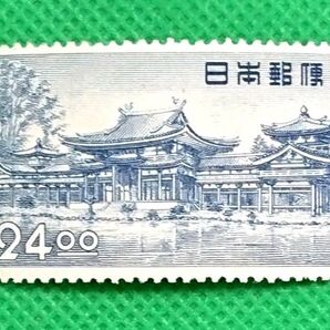 最高品質!極上美品/平等院鳳凰堂/24.oo/昭和すかしなし/NH/シワ,シミ無/糊艶良好/1950年/カタ価8,000円№396